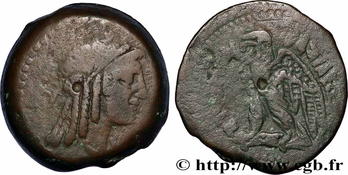 ÉGYPTE - ROYAUME LAGIDE - PTOLÉMÉE VIII ÉVERGÈTE II Tetrachalque TB+