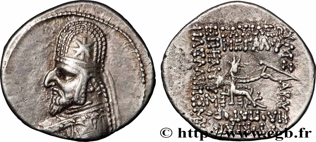 PARTHIAN KINGDOM - MITHRADATES II Drachme AU