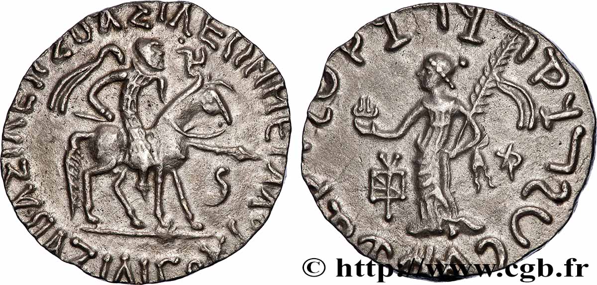SCYTHIA - INDO-SCYTHIAN KINGDOM - AZES Tétradrachme bilingue AU