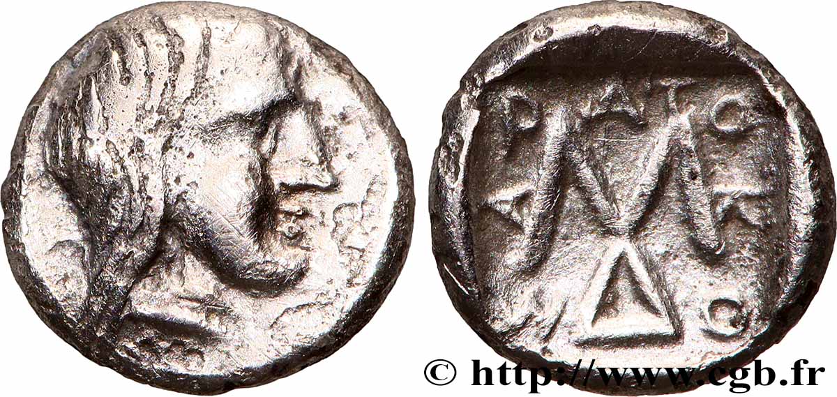 THRACE - THRACIAN KINGDOM - SARATOCOS trihemiobole AU