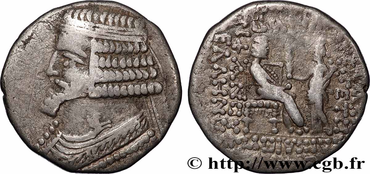 PARTHIE - ROYAUME PARTHE - PHRAATES IV Tétradrachme TTB/TB+