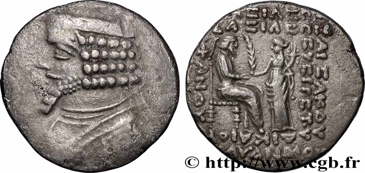 PARTHIE - ROYAUME PARTHE - PHRAATES IV Tétradrachme TTB/TTB+