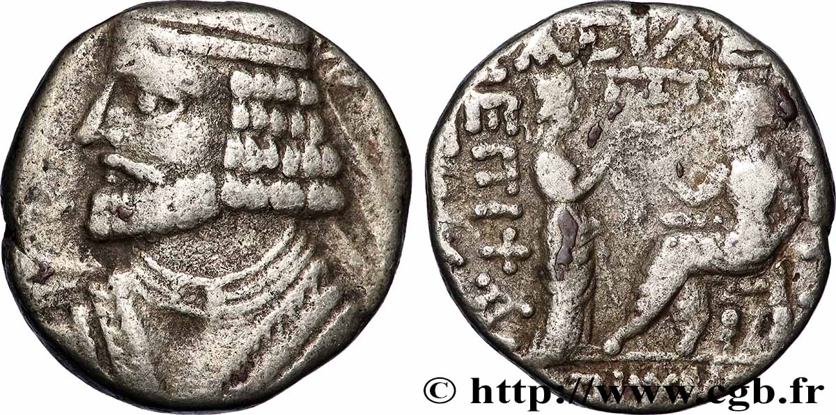 PARTHIA - PARTHIAN KINGDOM - VOLOGASES I Tétradrachme XF/VF