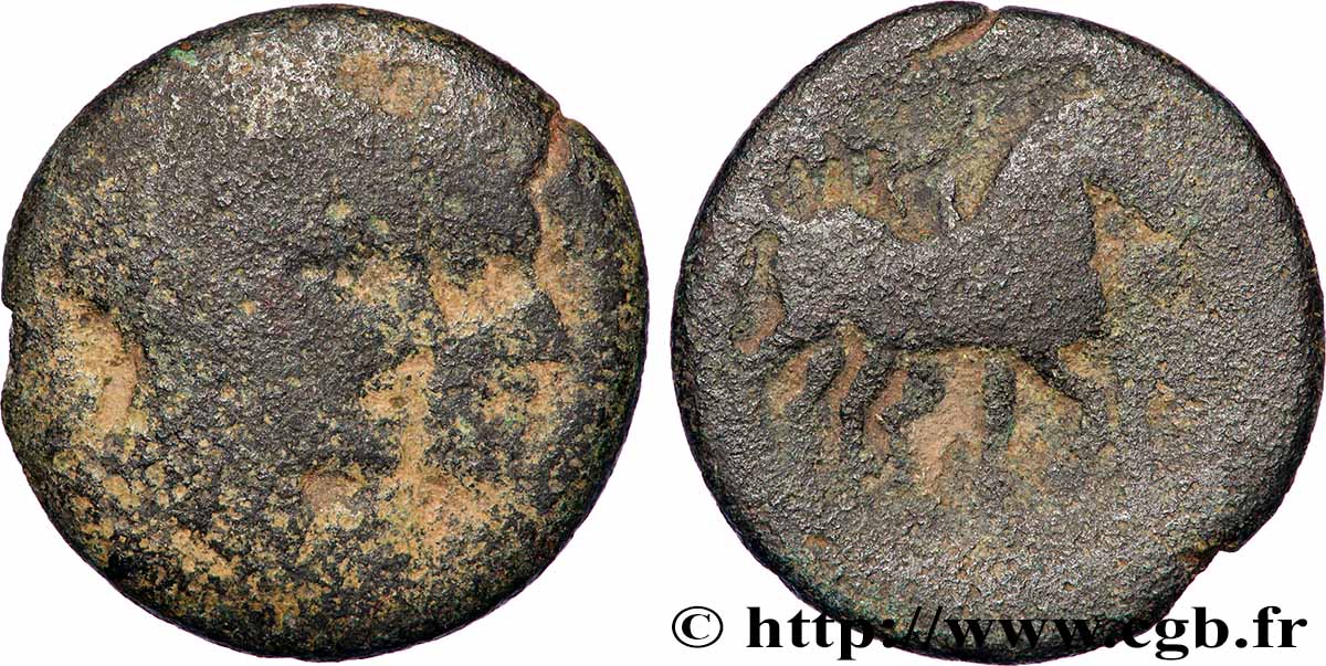 NUMIDIA - RUSICADE Triple shekel VF