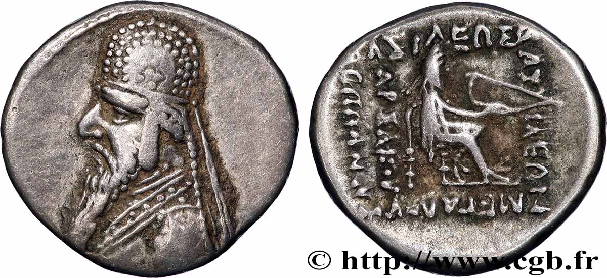 PARTHIAN KINGDOM - MITHRADATES II Drachme AU/XF