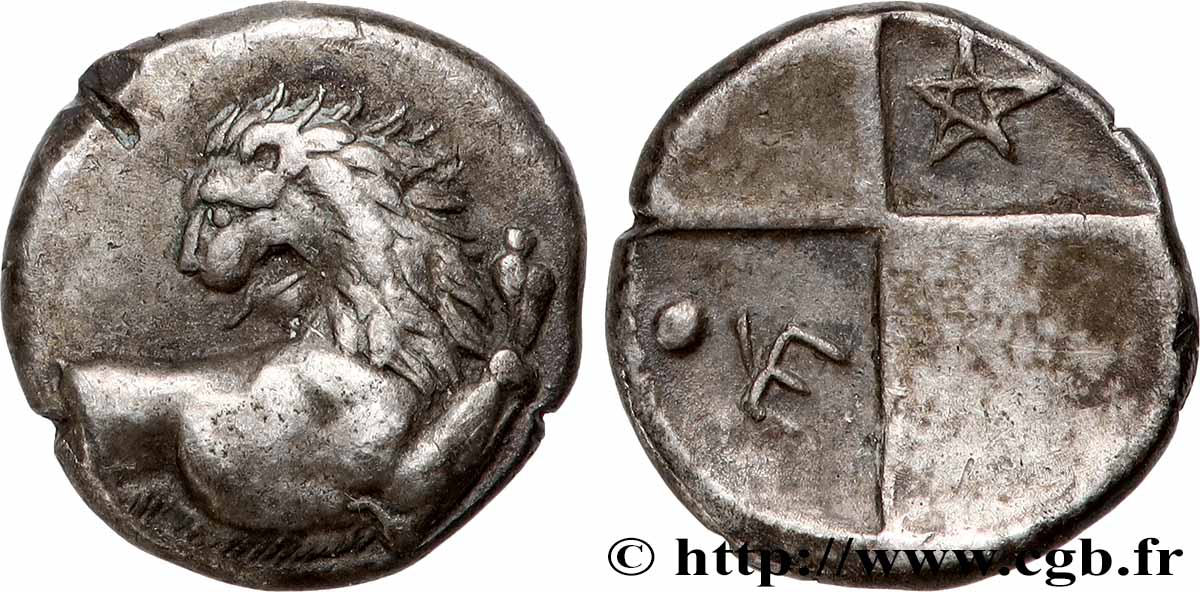 THRACE - THRACIAN CHERSONESE - CHERRONESOS Hemidrachme ou tetrobole AU