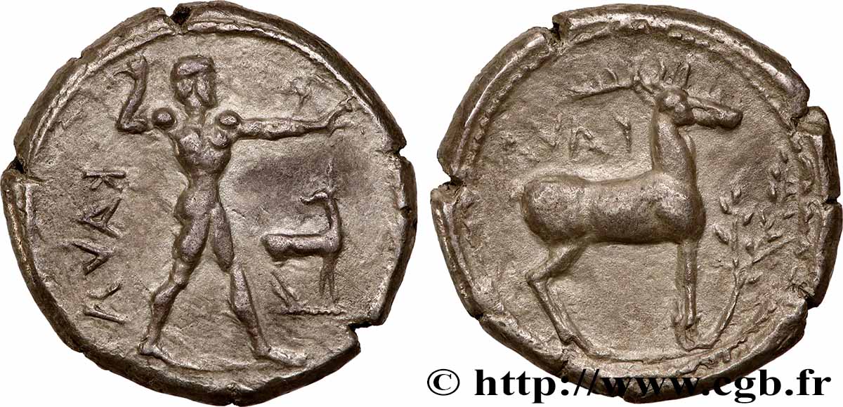 BRUTTIUM - KAULONIA Statère, nomos ou didrachme XF