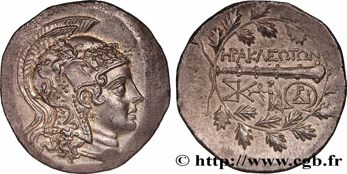 IONIA - HERACLEA AD LATNUM Tétradrachme stéphanophore MS
