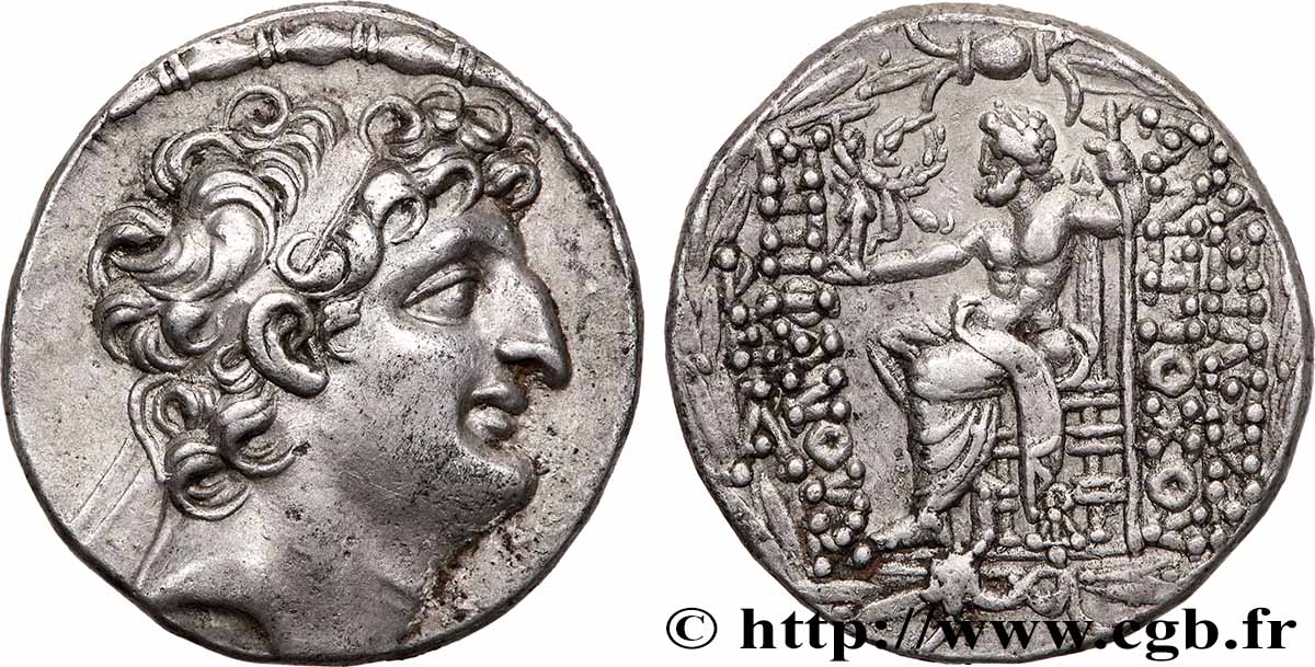 SYRIA - SELEUKID KINGDOM - ANTIOCHUS VIII GRYPUS Tétradrachme AU