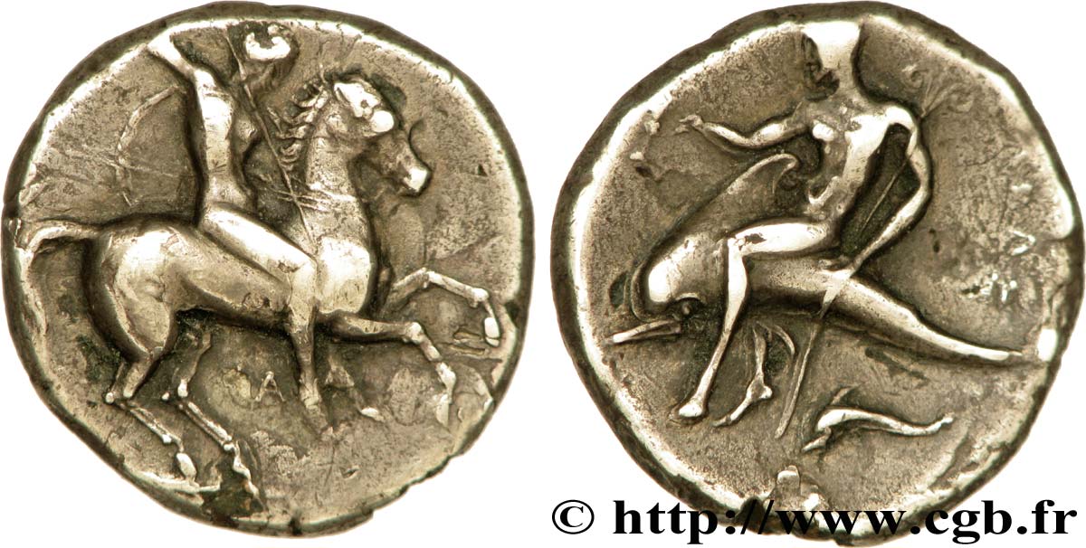 KALABRIEN - TARENT Nomos, statère ou didrachme SS