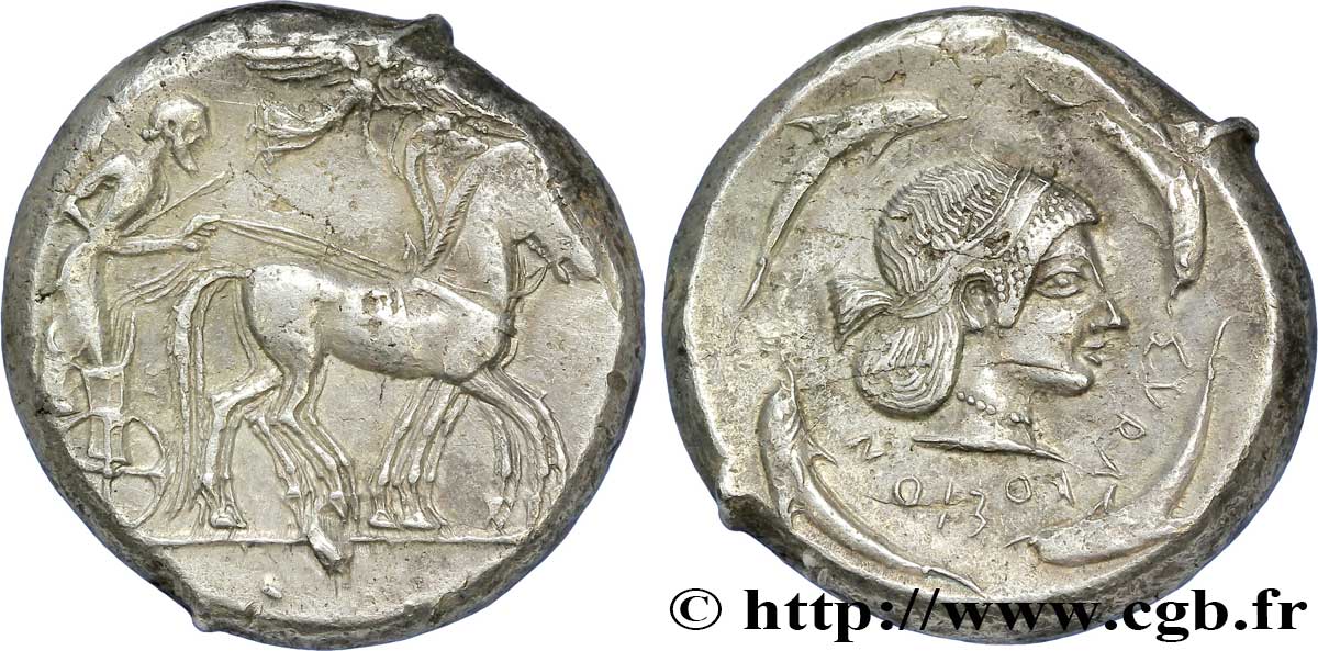 SICILE - SYRACUSE Tétradrachme TTB+