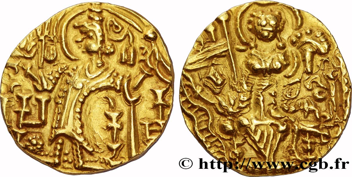 KUSHAN - KUSHAN EMPIRE - VASUDEVA III and his Successors Statère AU