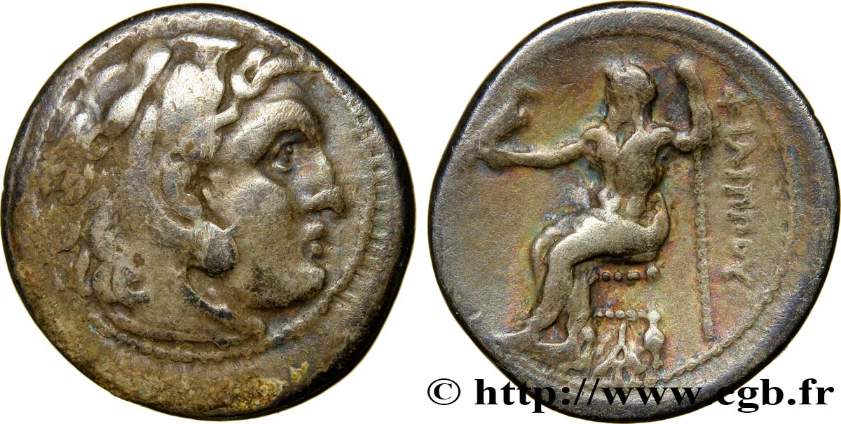 MACEDONIA - MACEDONIAN KINGDOM - PHILIPP III ARRHIDAEUS Drachme XF/VF