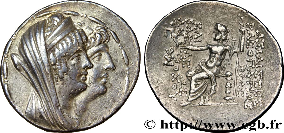 SYRIA - SELEUKID KINGDOM - CLEOPATRA THÉA and ANTIOCHOS VIII GRYPOS Tétradrachme AU