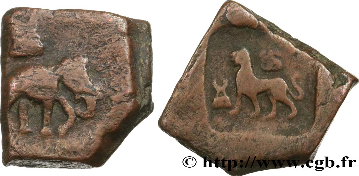 INDO-GREEK KINGDOM - MAURYAN EMPIRE Bronze VF