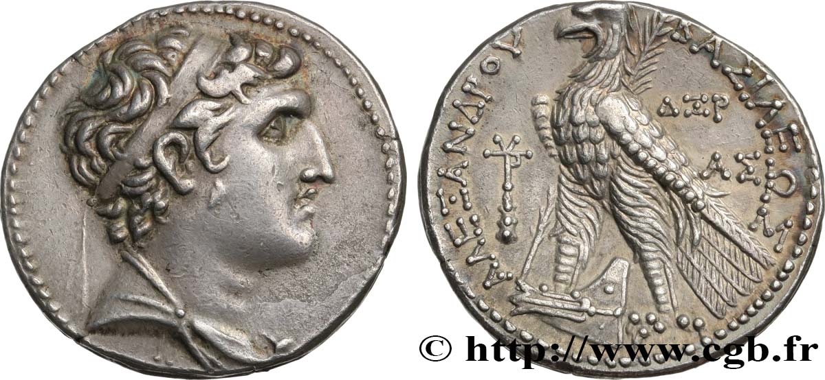 SYRIA - SELEUKID KINGDOM - ALEXANDER I BALAS Tétradrachme AU/MS