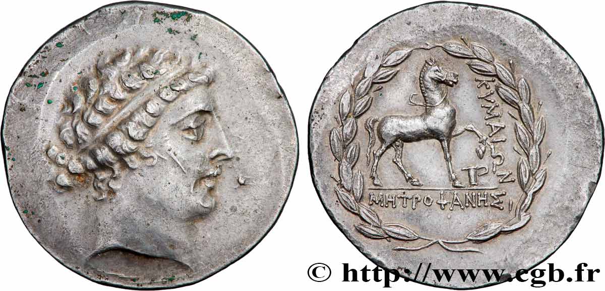 AEOLIEN - KYME Tétradrachme stéphanophore VZ