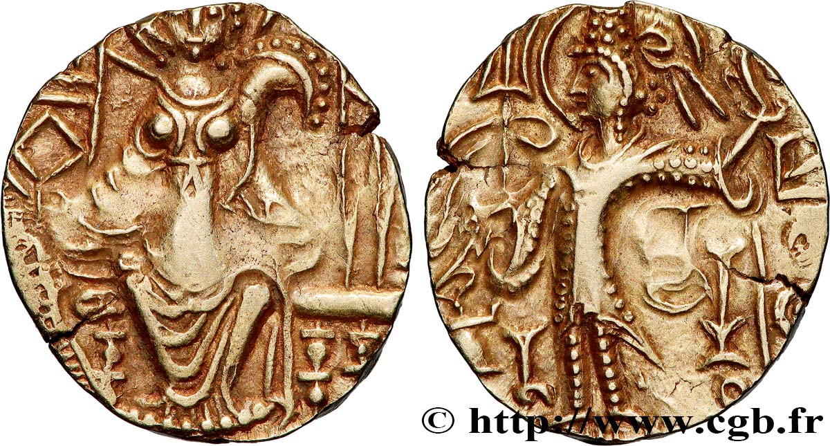 KUSHAN - KUSHAN EMPIRE - VASUDEVA III and his Successors Statère AU