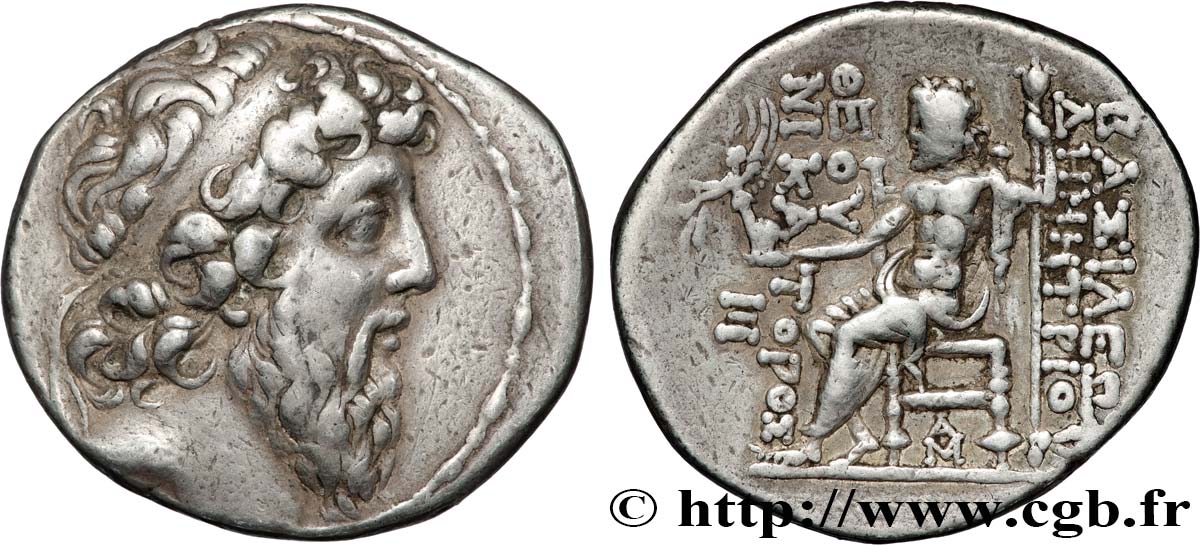 SYRIA - SELEUKID KINGDOM - DEMETRIOS II NICATOR Tétradrachme AU/XF