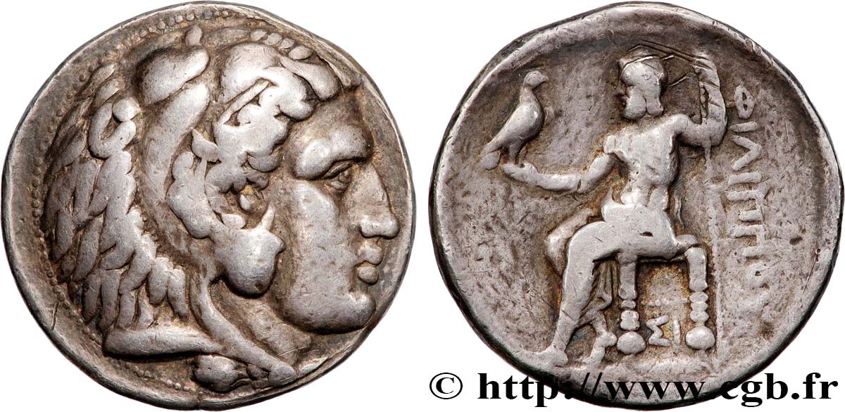 MACEDONIA - KINGDOM OF MACEDONIA - PHILIP III ARRHIDAEUS Tétradrachme AU/VF