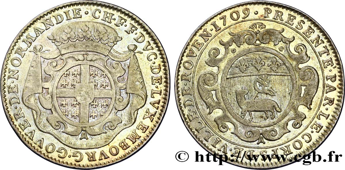 NORMANDIE (NOBLESSE ET VILLES DE...) Charles - François - Frédéric de Montmorency - Luxembourg, gouverneur de Normandie TTB+