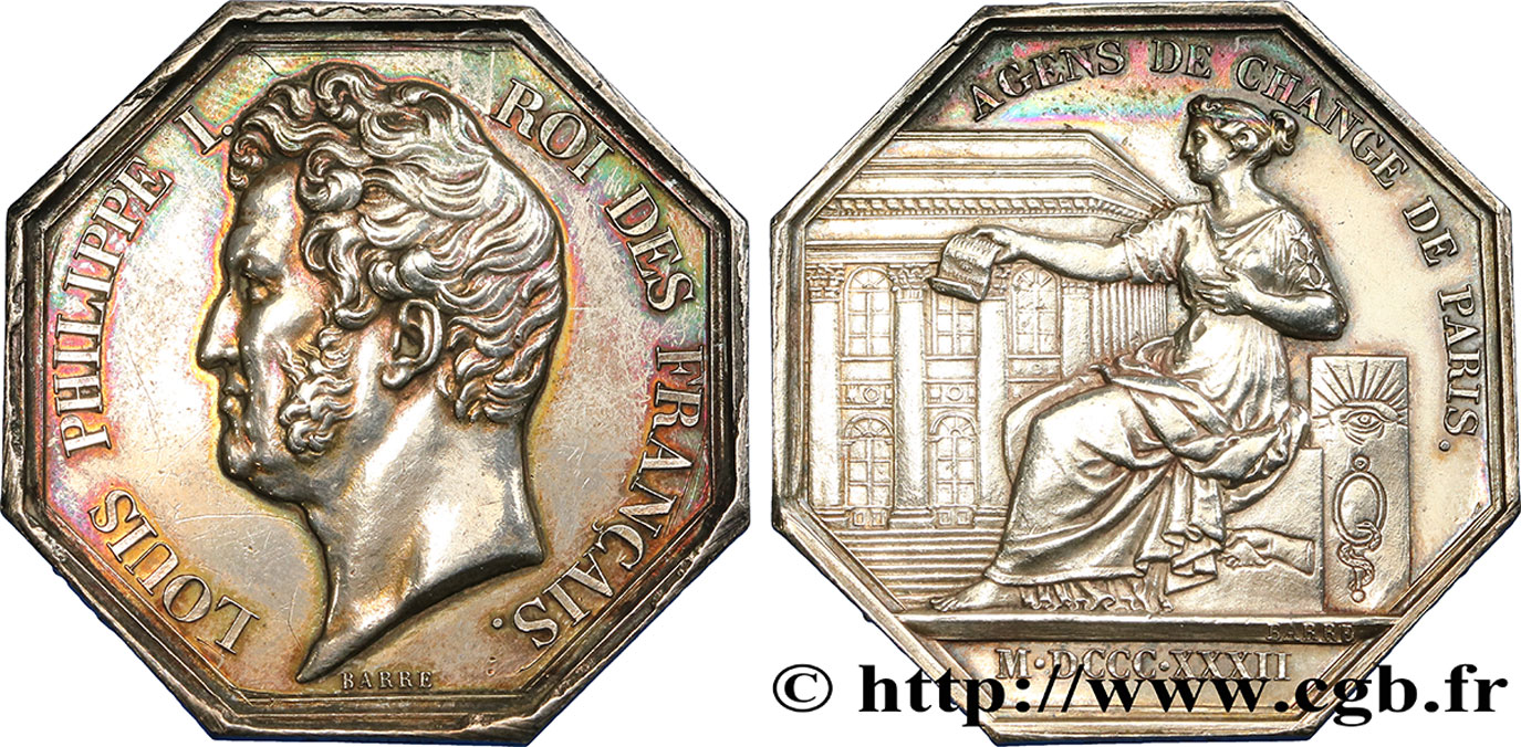 BOURSE DE PARIS - AGENTS DE CHANGE BOURSE - AGENTS DE CHANGE, refrappe 1860 TTB+