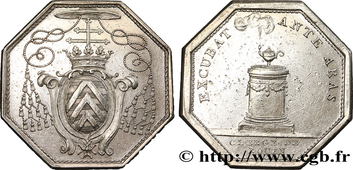 ROUEN - CLERGÉ ET ÉGLISES Dominique de La Rochefoucauld de Langeac, archevêque TTB