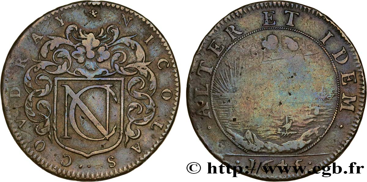 NORMANDIE (NOBLESSE ET VILLES DE...) Jeton Cu 27, Nicolas Coudray TTB/TB