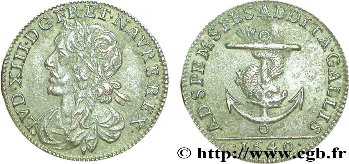 DAUPHINÉ - LOUIS, DAUPHIN (futur LOUIS XIV) Jeton Cu 21 TTB