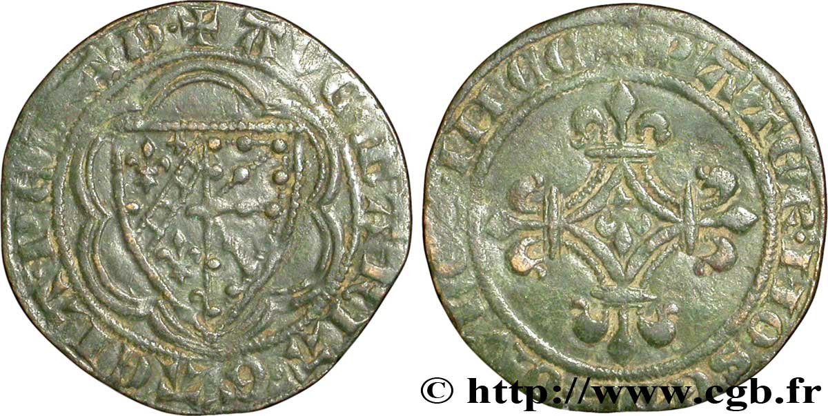 REINES DE FRANCE - ROUYER - III. Jeton de compte, Blanche de Navarre TTB+/TTB