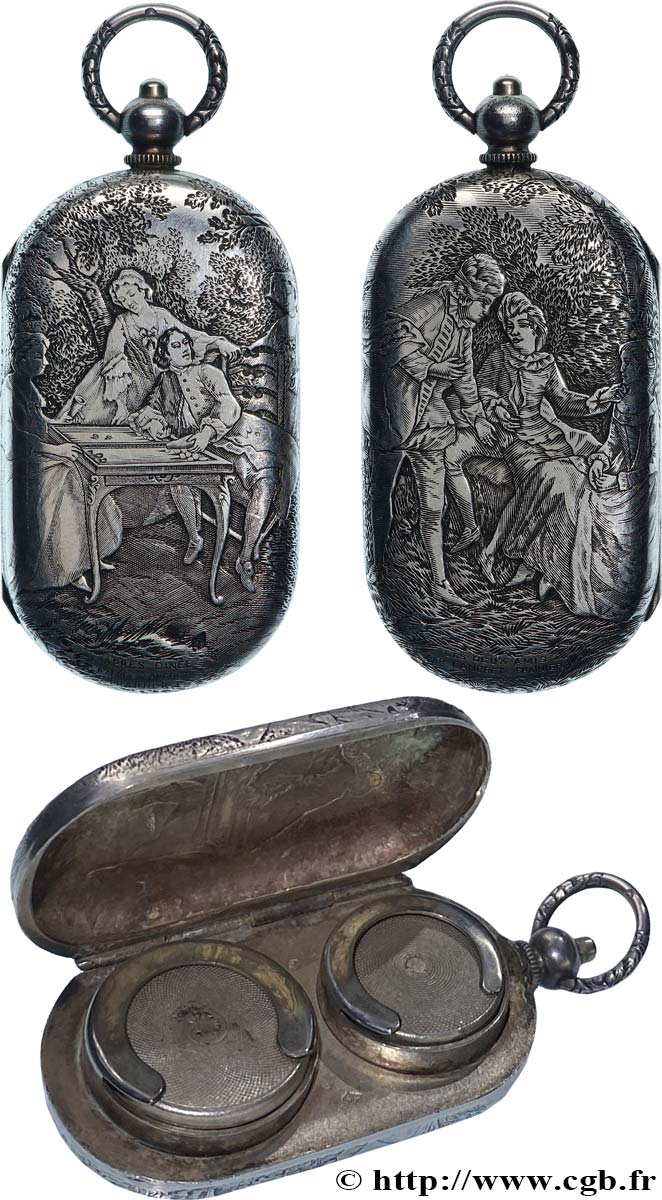 PORTE-LOUIS, PORTE-MONNAIE Porte-louis, Fêtes galantes par Nicolas Lancret SUP