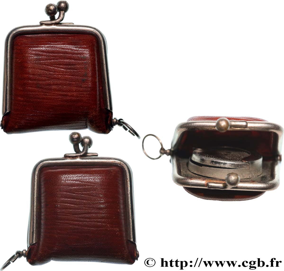 PORTE-LOUIS, PORTE-MONNAIE Porte-louis, cuir TTB+