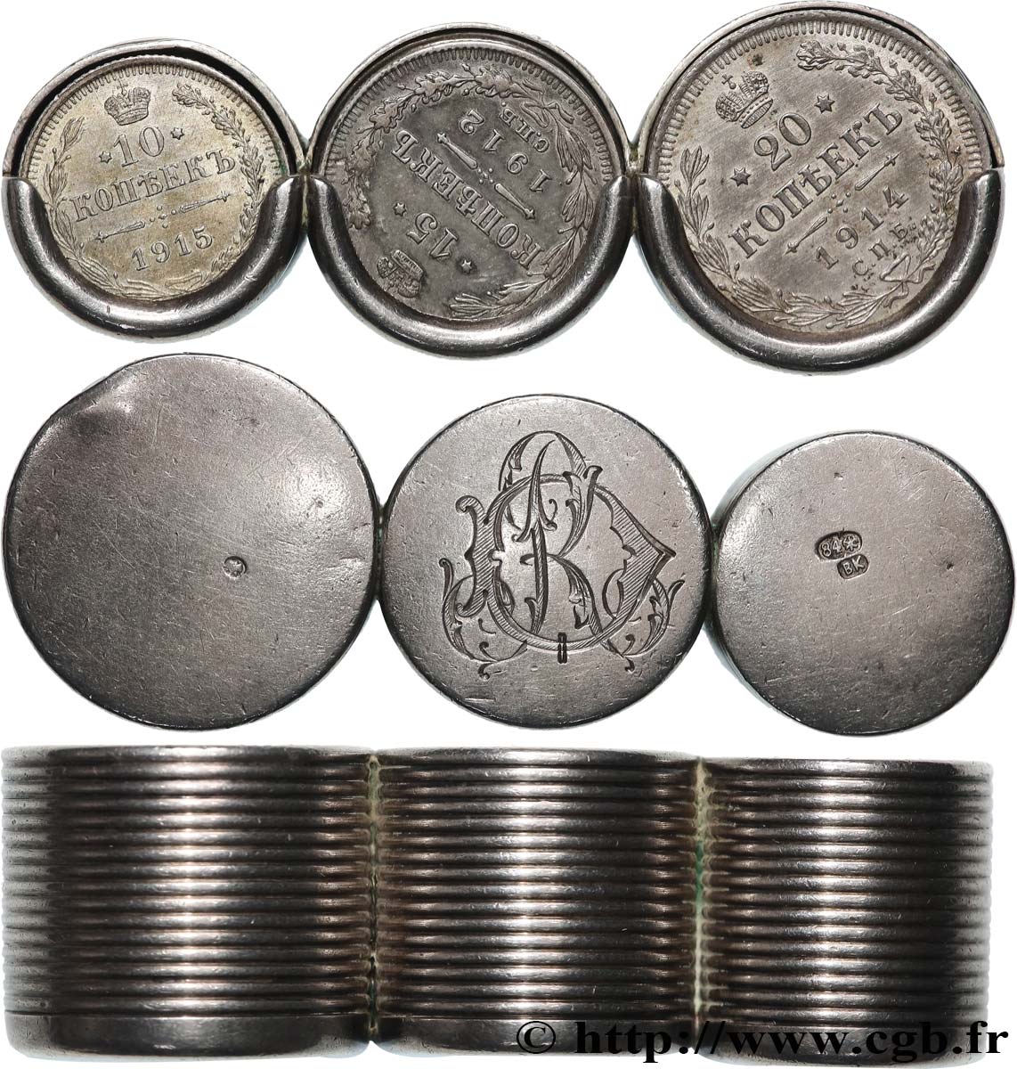 PORTE-LOUIS, PORTE-MONNAIE Porte-louis, Tripartite, Russie, RD TTB+