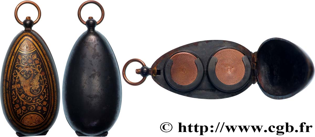 PORTE-LOUIS, PORTE-MONNAIE Porte-louis à la mode de Tolède, damasquiné TTB