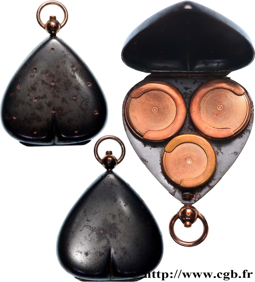 PORTE-LOUIS, PORTE-MONNAIE Porte-louis, 3 emplacements, Incrustations TTB+