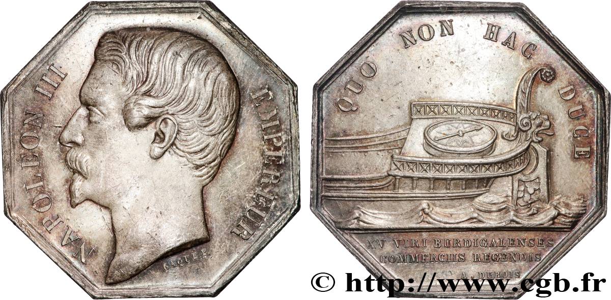 CHAMBRES DE COMMERCE Chambre de commerce de Bordeaux (Napoléon III) TTB+