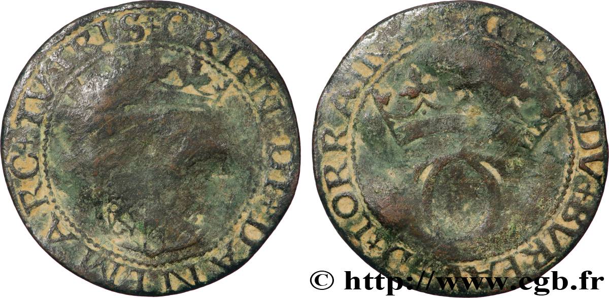 LORRAINE - CHAMBRE DES COMPTES - CHRISTINE DE DANEMARK ET NICOLAS DE LORRAINE Christine de Danemark et Nicolas, régents (1545-1555) TB+