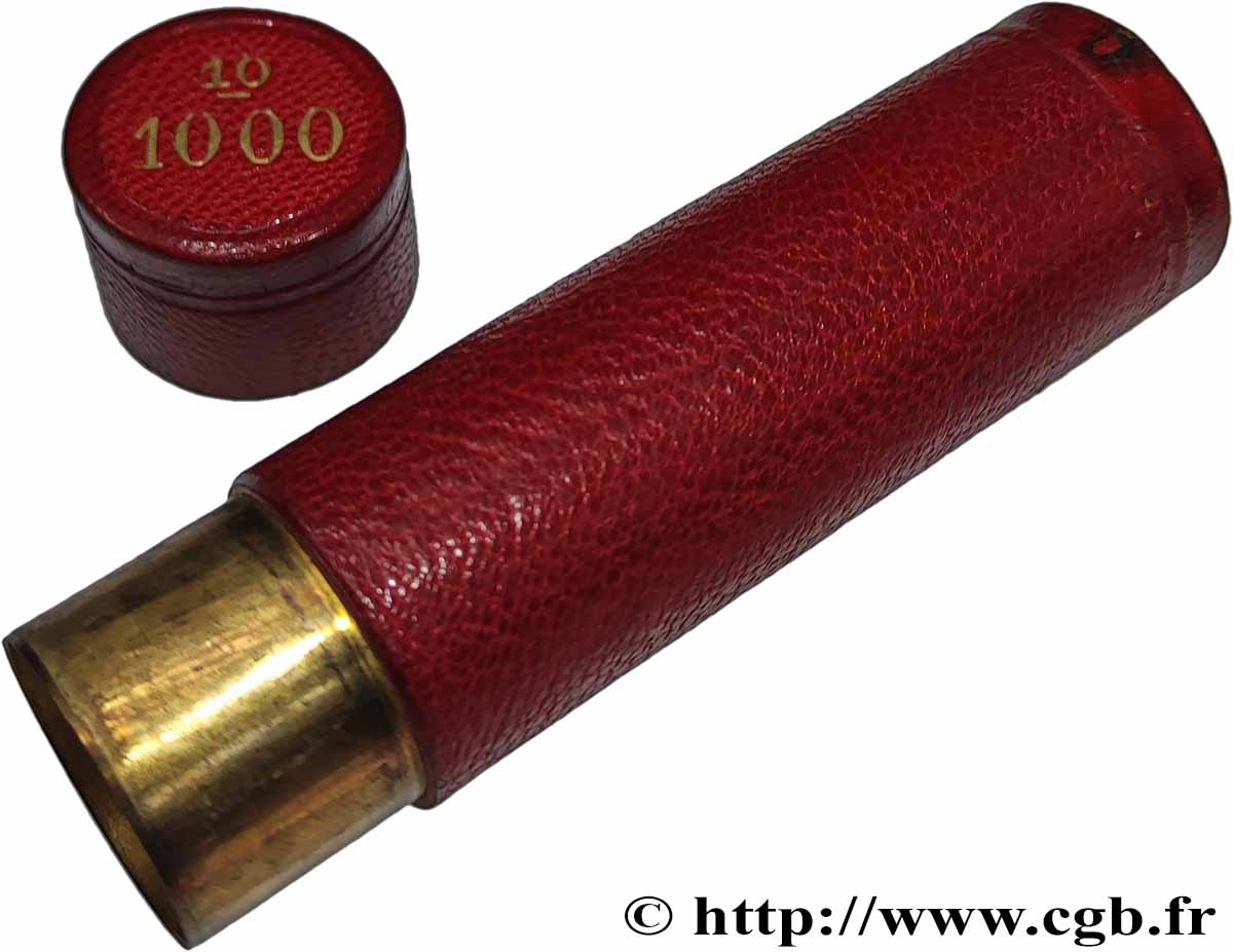 PORTE-LOUIS, PORTE-MONNAIE Porte-louis, tube pour 10 francs TTB+