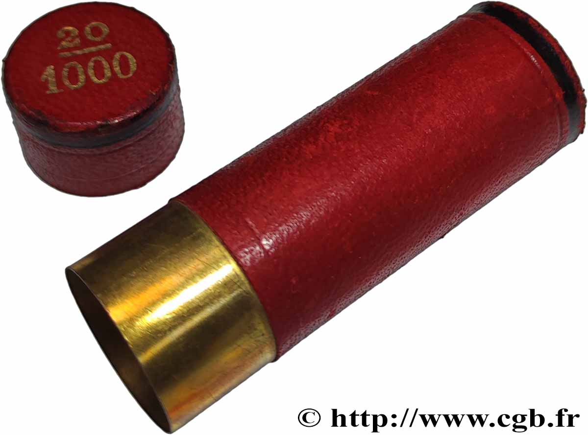 PORTE-LOUIS, PORTE-MONNAIE Porte-louis, tube pour 20 francs TTB