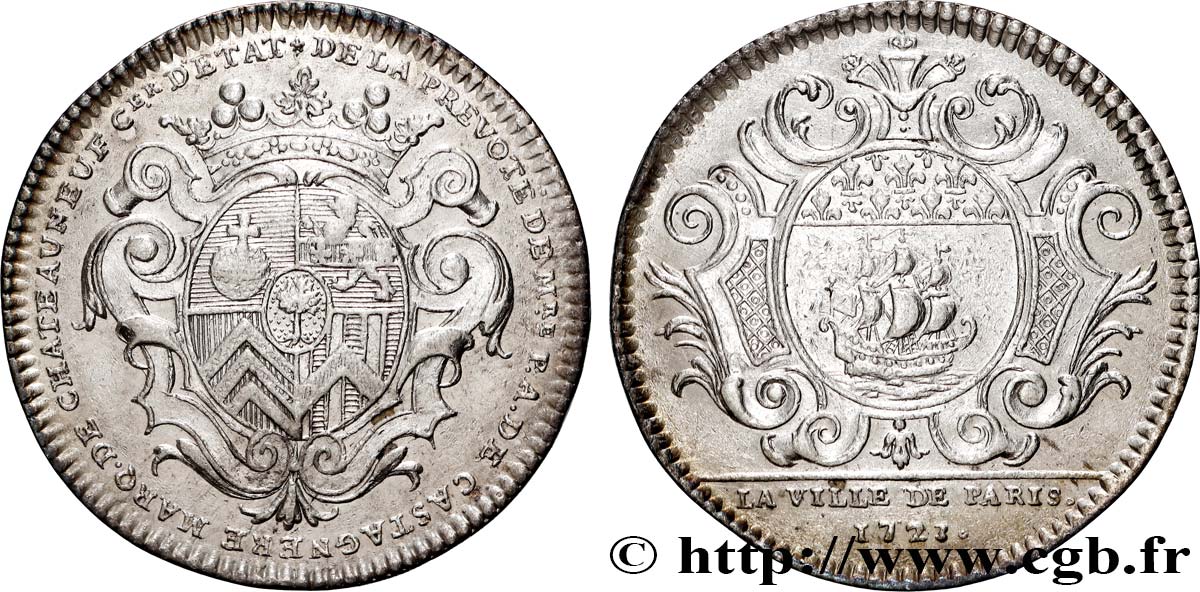 ILE DE FRANCE - VILLES et NOBLESSE Pierre-Antoine de Castagnère, marquis de Châteauneuf TTB