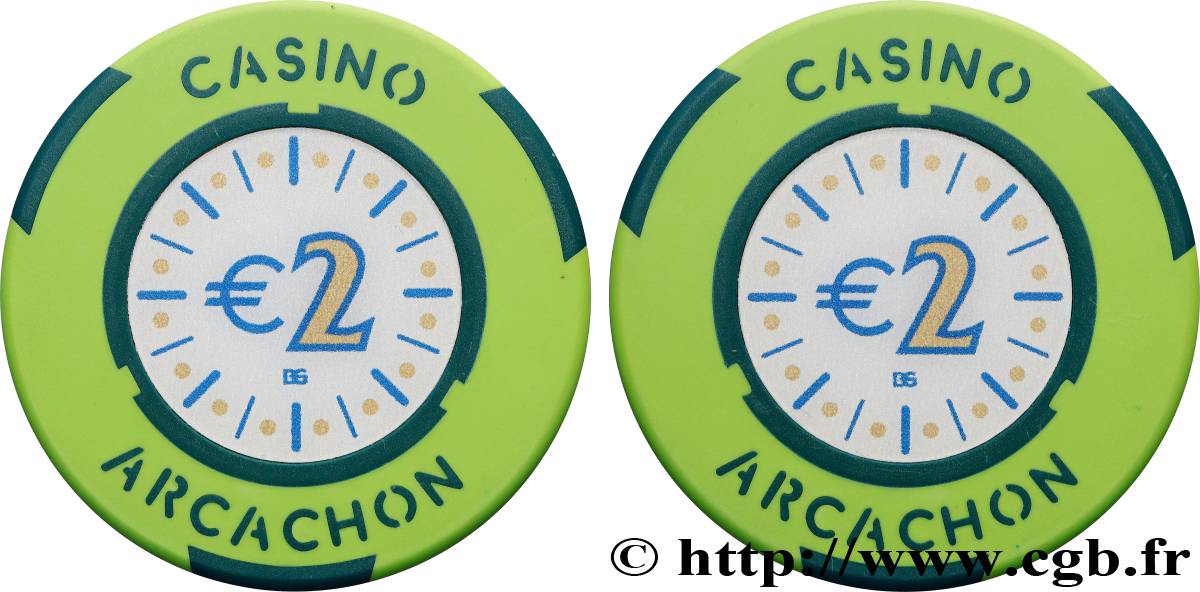 CASINOS ET JEUX Casino d’Arcachon, 2€ VZ
