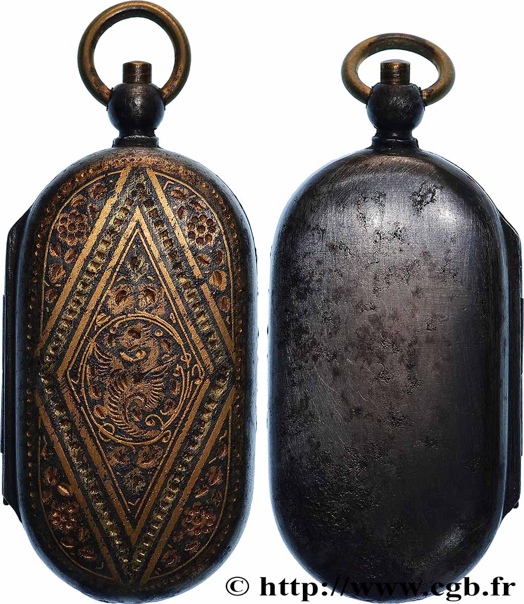 PORTE-LOUIS, PORTE-MONNAIE Porte-louis à la mode de Tolède, damasquiné TTB