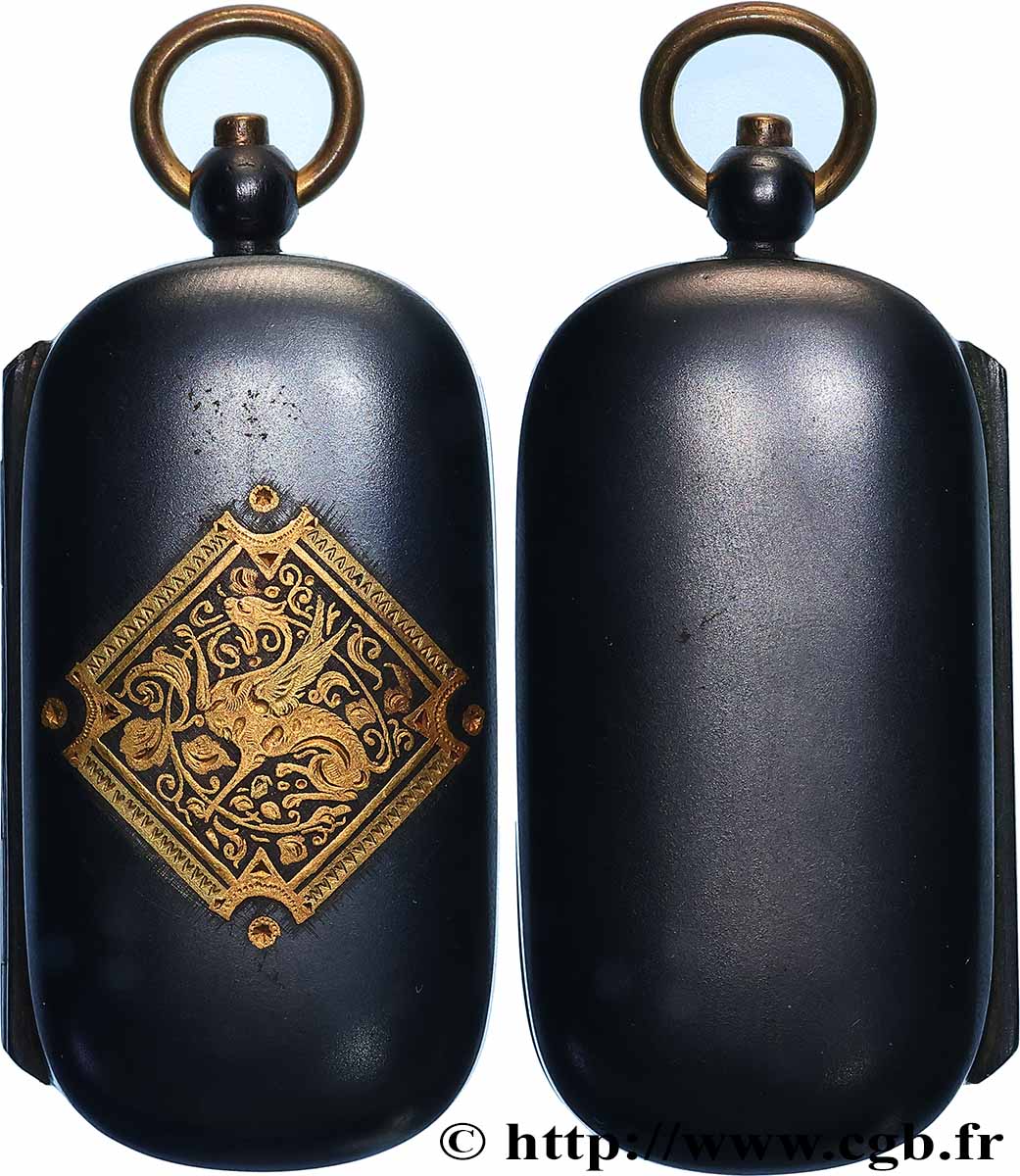 PORTE-LOUIS, PORTE-MONNAIE Porte-louis à la mode de Tolède, damasquiné TTB+