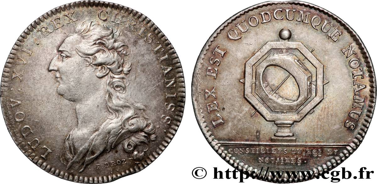 NOTAIRES ROYAUX Notaires de Paris, conseillers du roi et notaires, émission de 1780 - Louis XVI MBC+/EBC