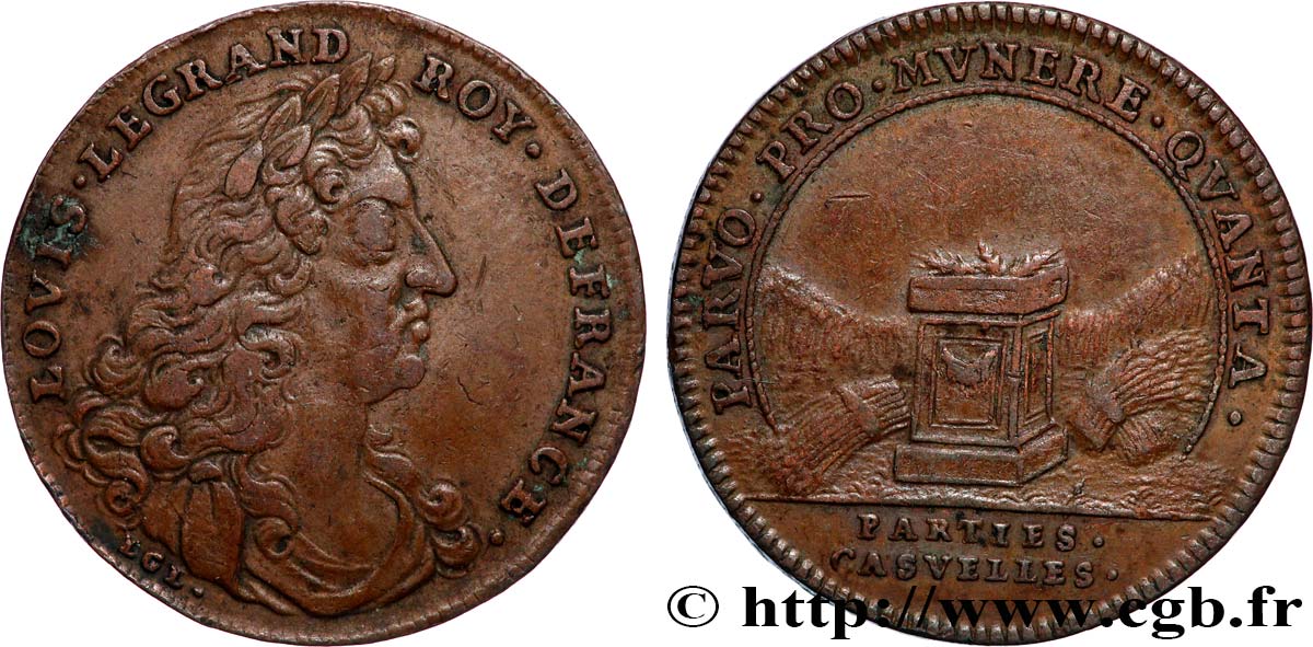 PARTIES ET REVENUS CASUELS Émission au type de 1697 TTB