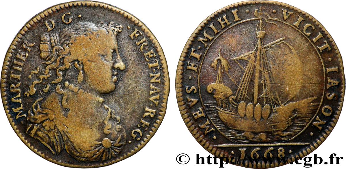 MARIE - THÉRÈSE D AUTRICHE Jeton Cu TB/TTB