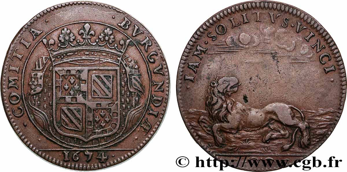 BOURGOGNE (ÉTATS DE ...) Seconde conquête de la Franche-Comté TTB