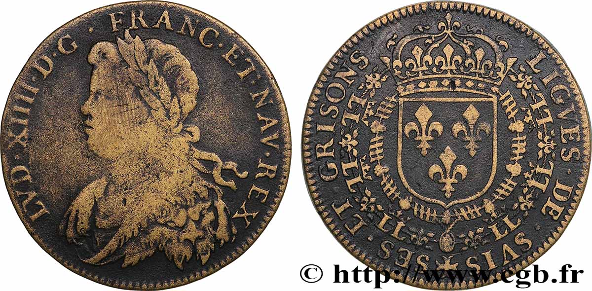 SWITZERLAND - SWISS CONFEDERATION - CANTON OF GRISONS Ligue des Suisses et Grisons XF/AU