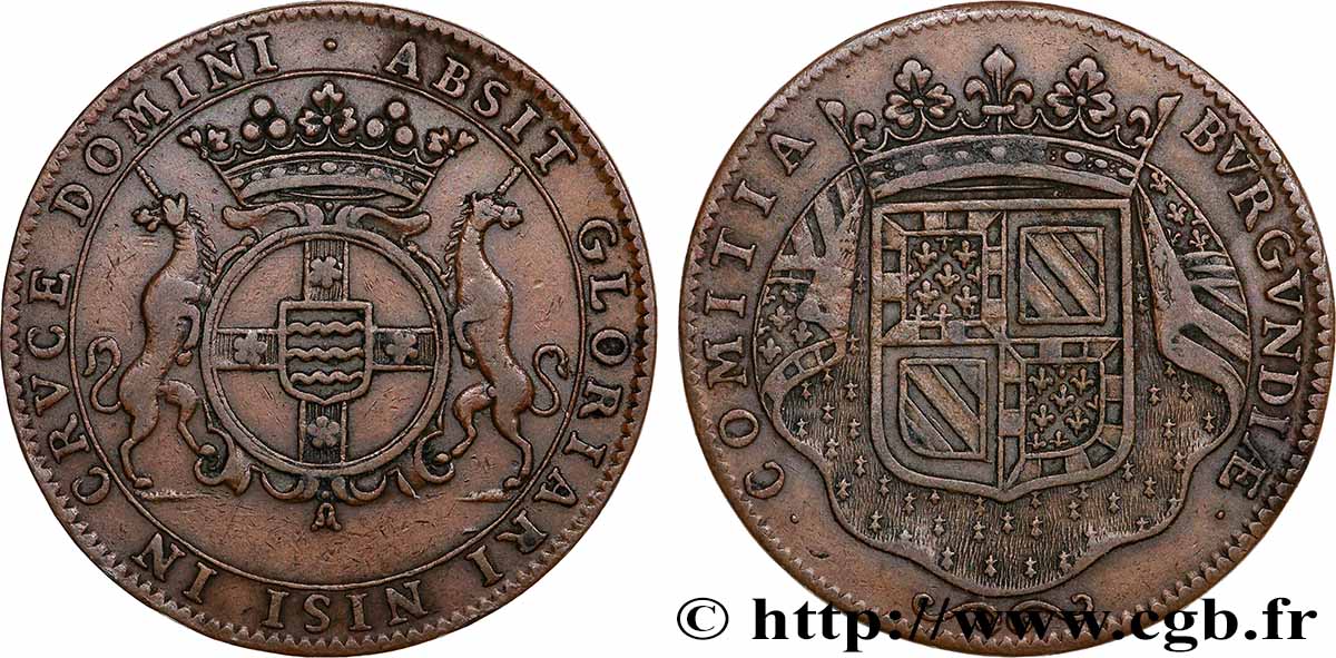 BOURGOGNE (ÉTATS DE ...) Jeton CU 30, Antoine de Sercey, élu de la noblesse, MOULAGE EN ETAIN XIXe TTB+