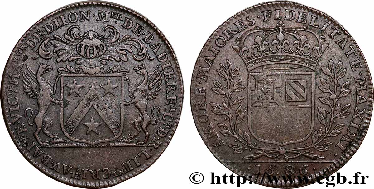 DIJON (MAIRES DE ... et divers) États de Bourgogne TTB+